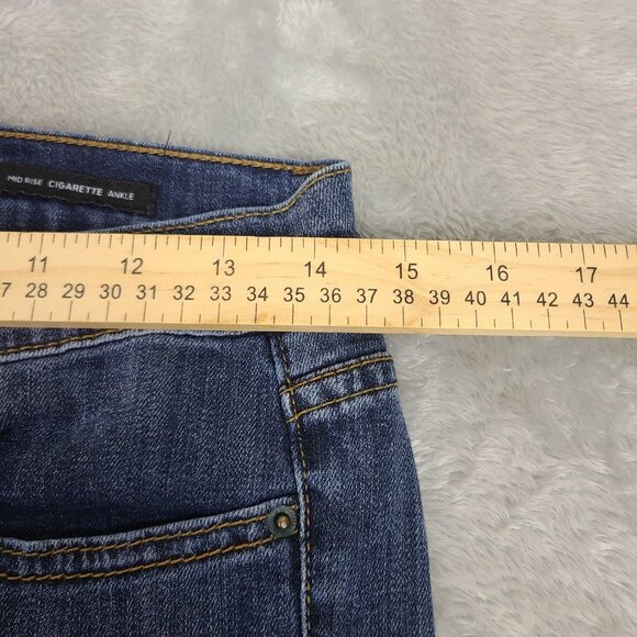 BDG Mid Rise Twig Ankle Jeans Womens Sz 28X30 Blue Dark Wash Skinny Leg Stretch - Picture 4 of 10